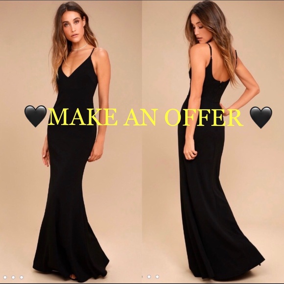 Lulus Dresses & Skirts - NWOT Lulus Black Maxi Gown •••SIZE SMALL•••
